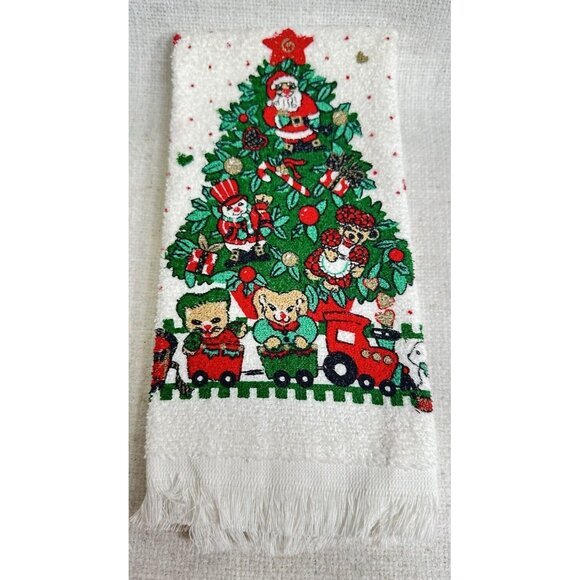 Cannon Other - Vintage Cannon B&D Christmas Santa Claus Tree Kitchen Dish Towel
